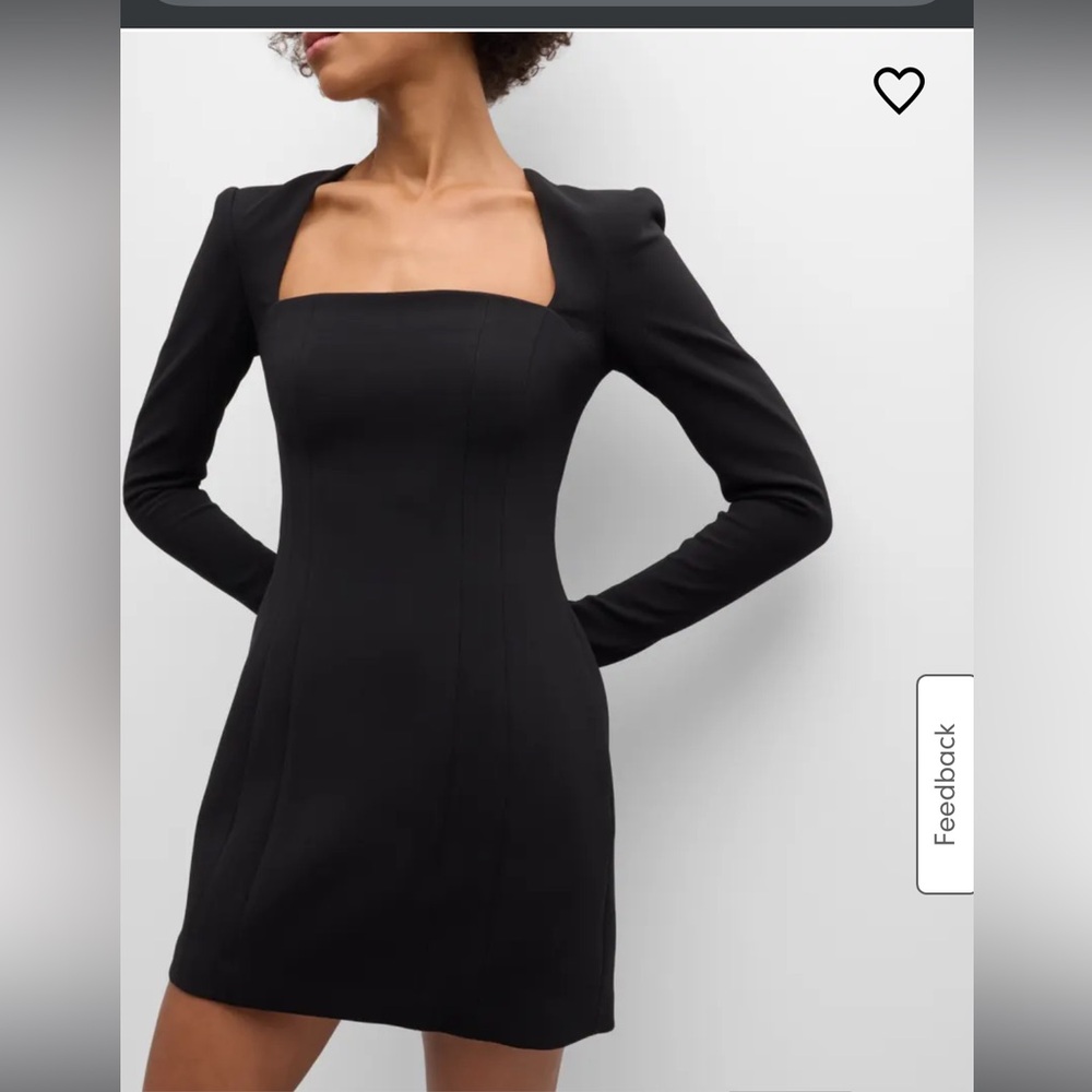 A.L.C. Ella Seamed Square-Neck Mini Dress $495